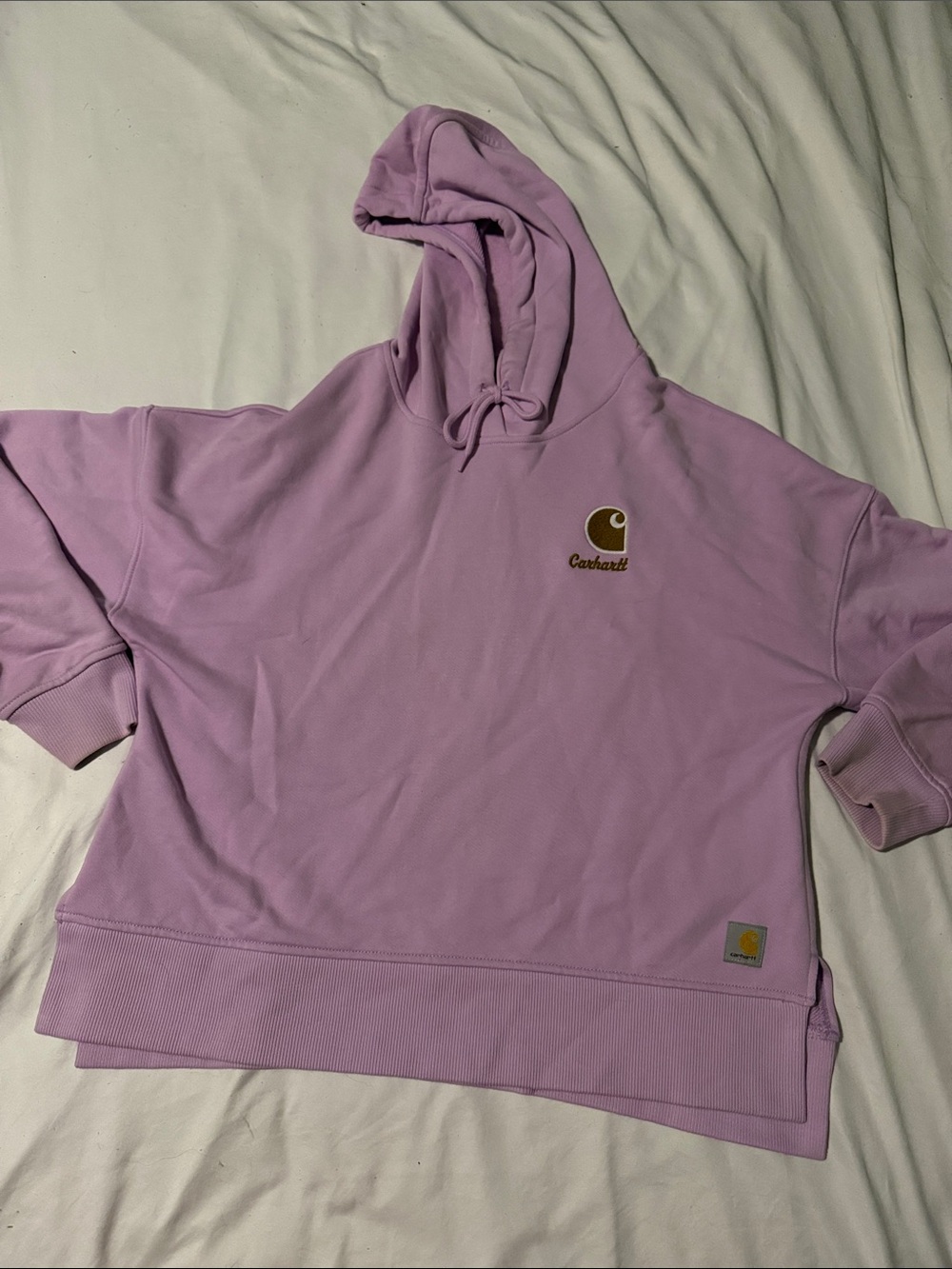 Carhartt Lavender Pullover Hoodie with Logo Patch